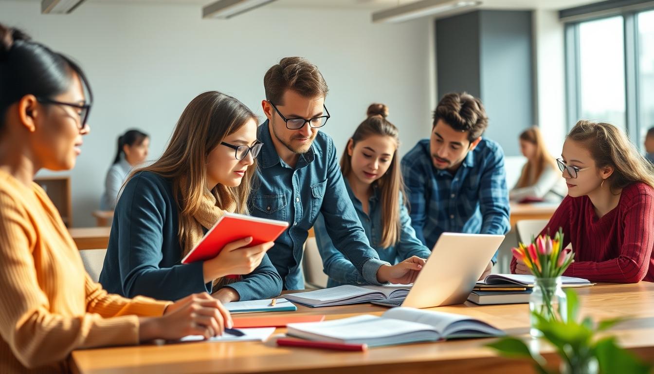 Modern university campus for students